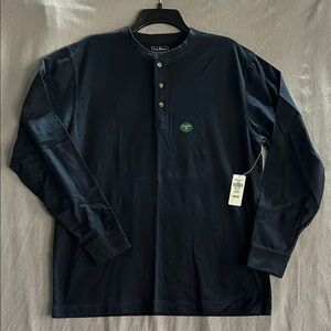NEW L.L. Bean Men's Dark Blue Long Sleeve Henley - M